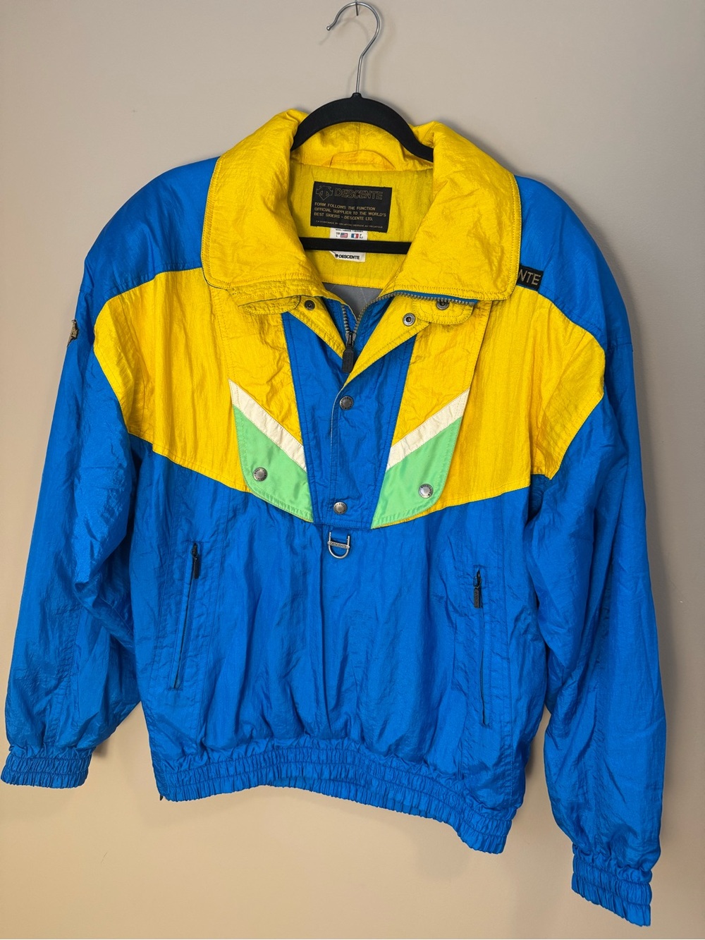 DESCENTE Vintage Men's Colorblock Pullover Ski Jacket 80s 90s LARGE L